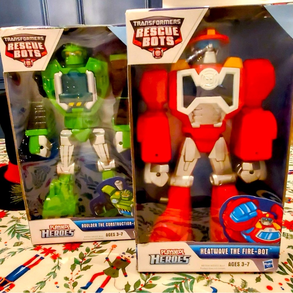 Transformers Rescue Bots 11 1/2 inches tall. Brand new in box.